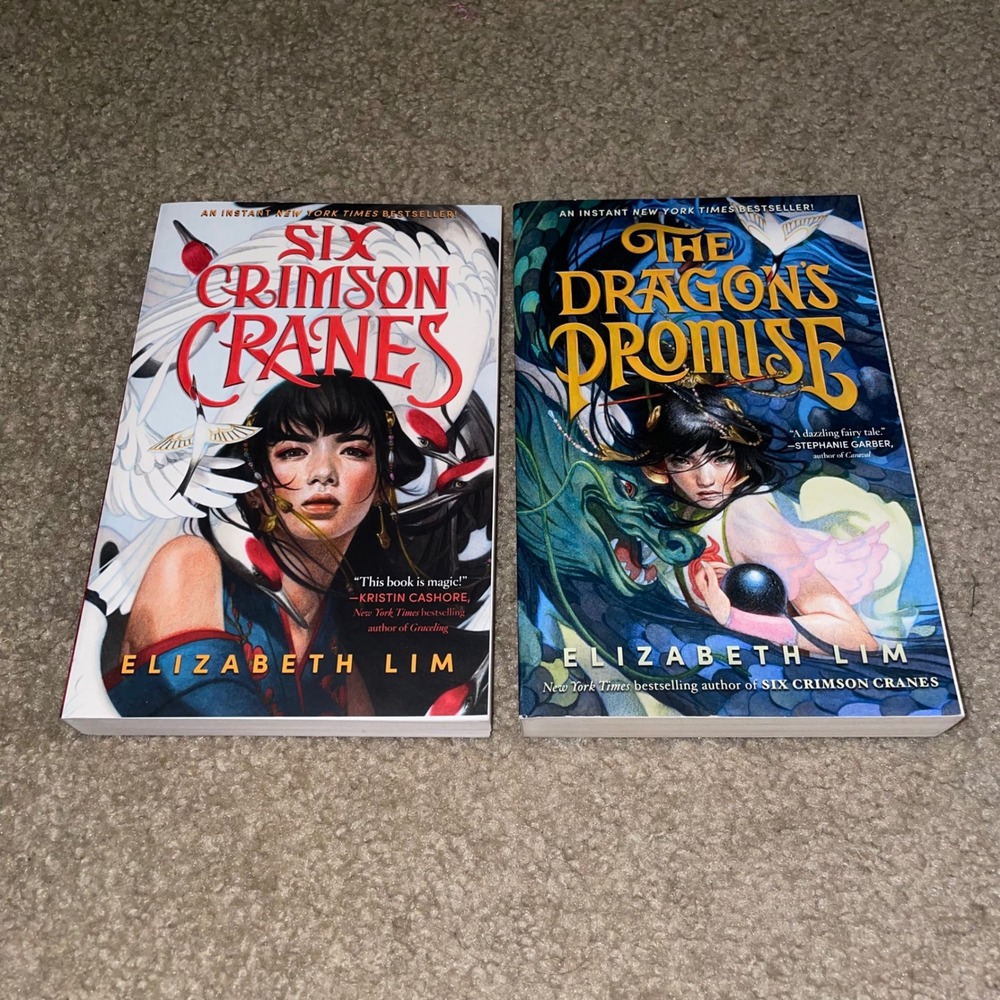 Elizabeth Lim Six Crimson Cranes & The Dragon's Promise Paperback Book Set